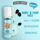 Hair & Body Mist Coral Beach Glitter The Fruit Company - 200 ml