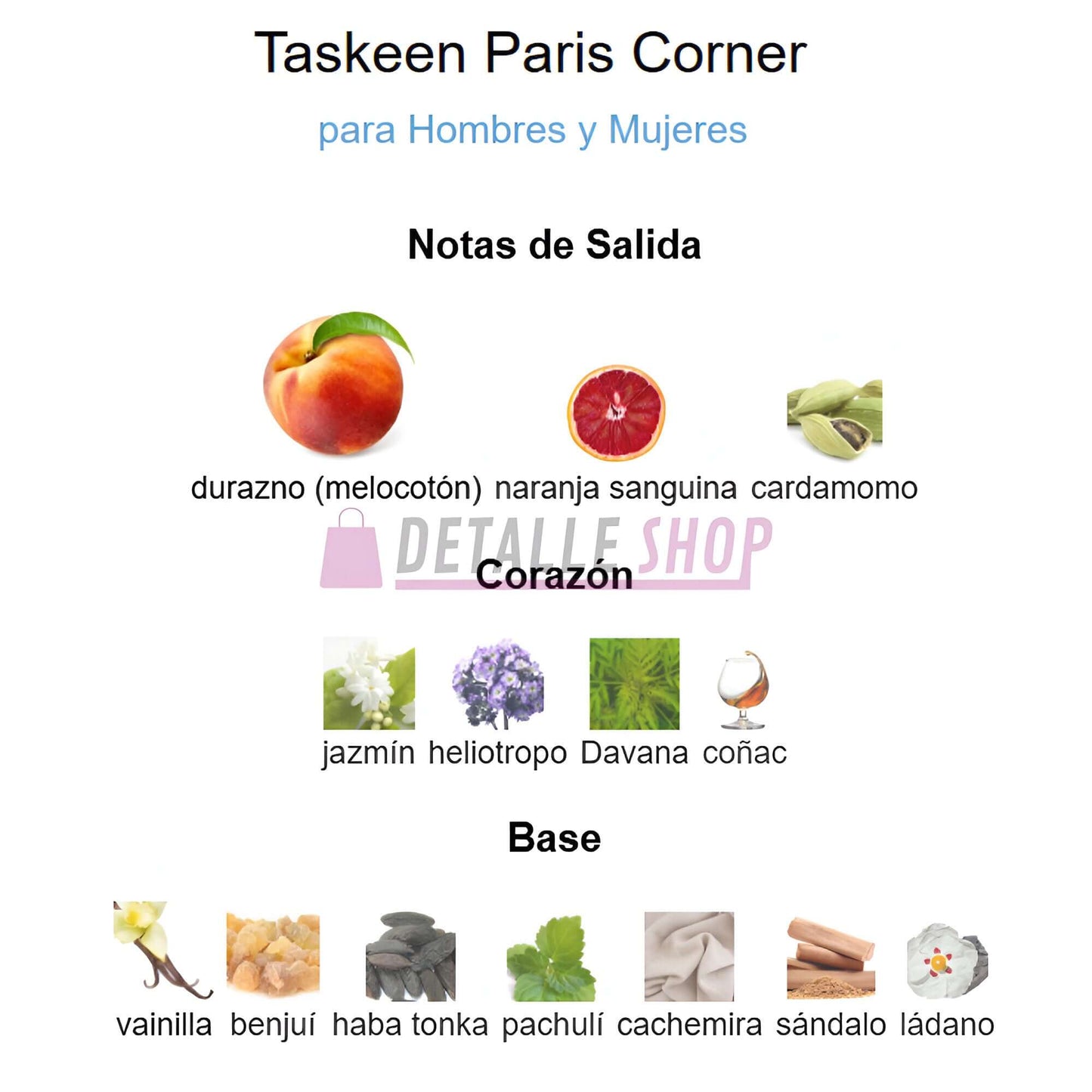 Comprar perfume Taskeen Paris Corner online notas fragrancia taskeen perfume arabe paris corner