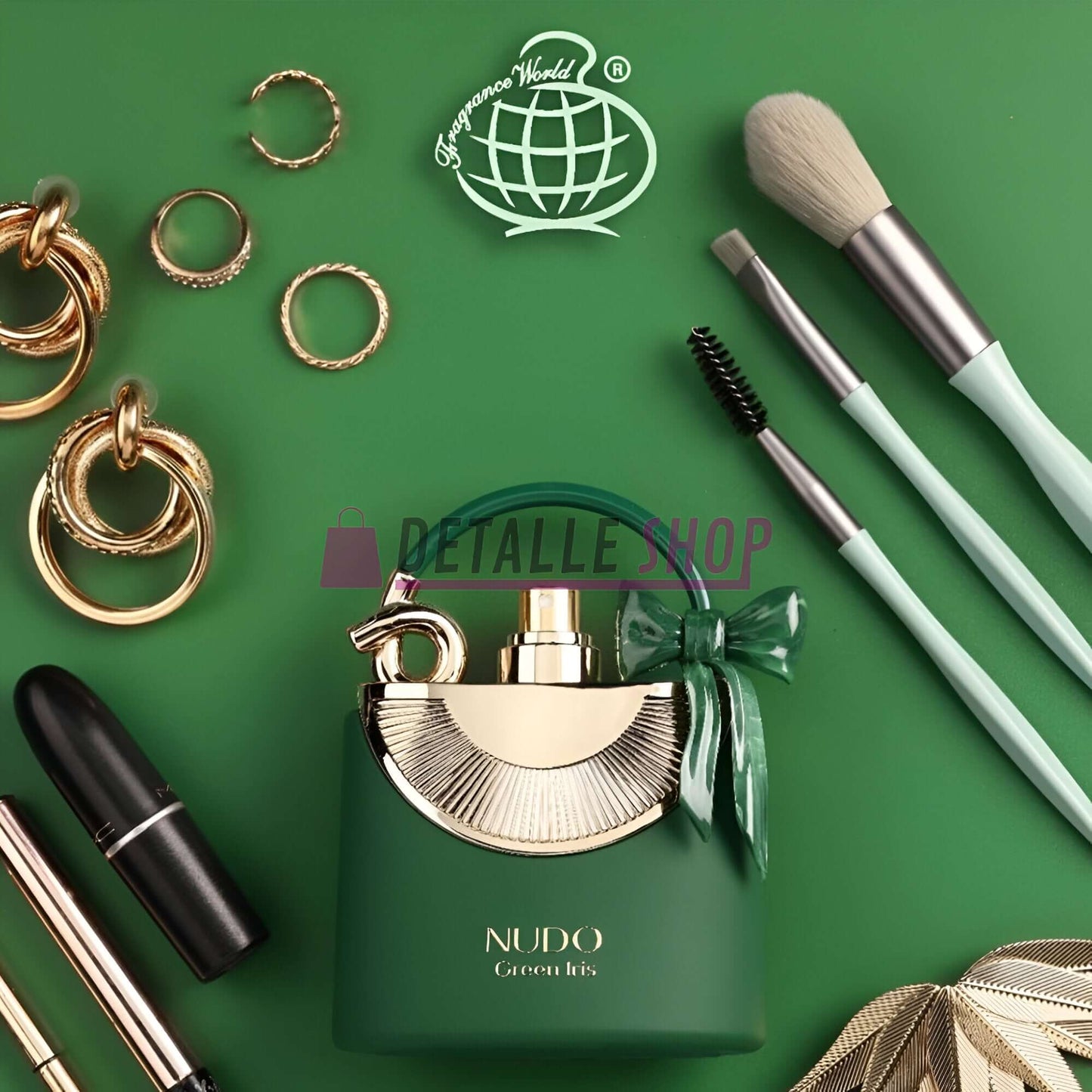 nudo iris fragrance world perfume arabe bolso verde comprar bolsito perfume dubai