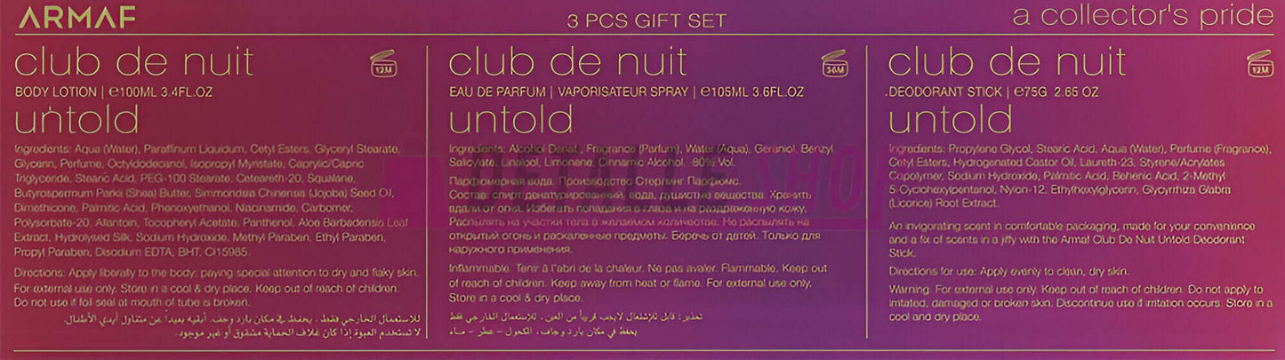 Comparativa de precios para el pack Armaf Untold regalo detalle navidad cumpleaños