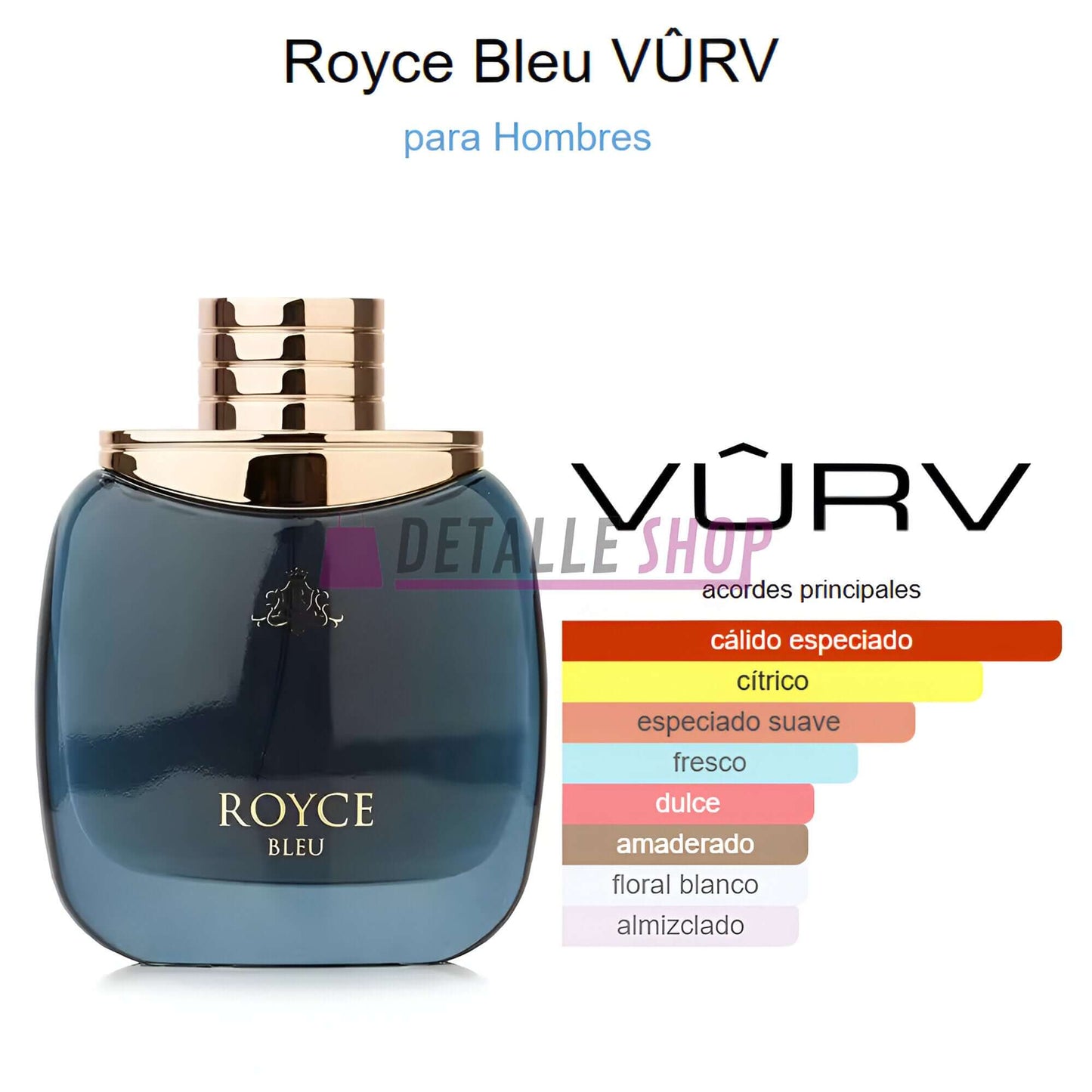 Notas perfume fresco vurv royce bleu online comprar reseñas clientes opiniones fragancia online