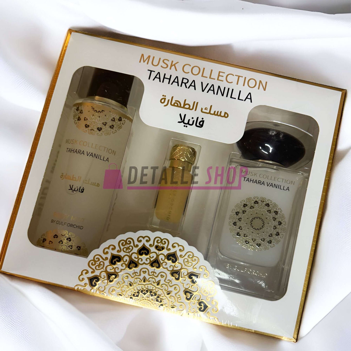 Tahara Vanilla Gulf Orchid set perfume fragancia arabe dubai oriental dubai esencias detalle shop yara