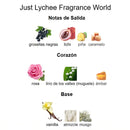 notas reseñas opiniones perfume Just Lychee de Fragrance World perfume fenemino perfume verado dubai oriental comprar online lorca murcia valencia alicante malaga barcelona madrid