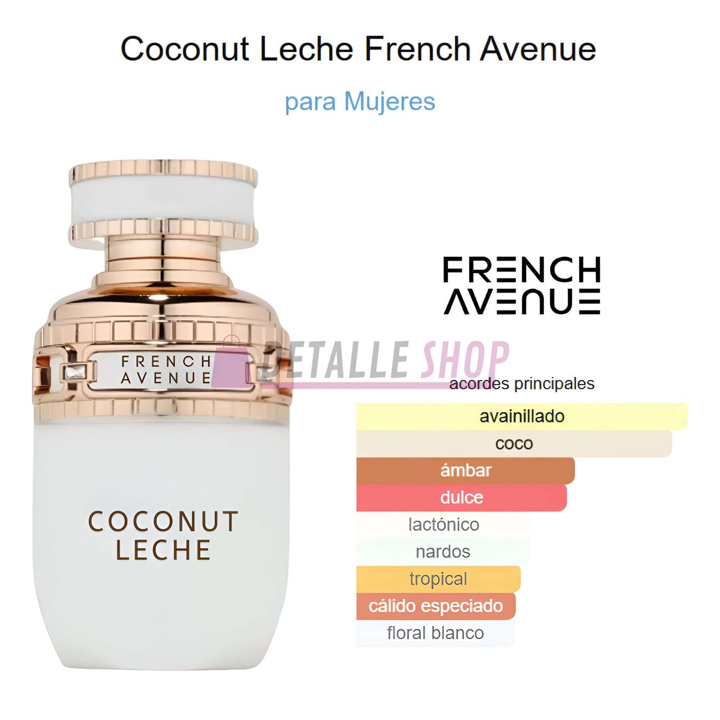 perfume con aroma tropical y dulce para mujer coconut leche perfume árabe duradero coconut comprar online french avenue fragrance world dubai españa mayoristas
