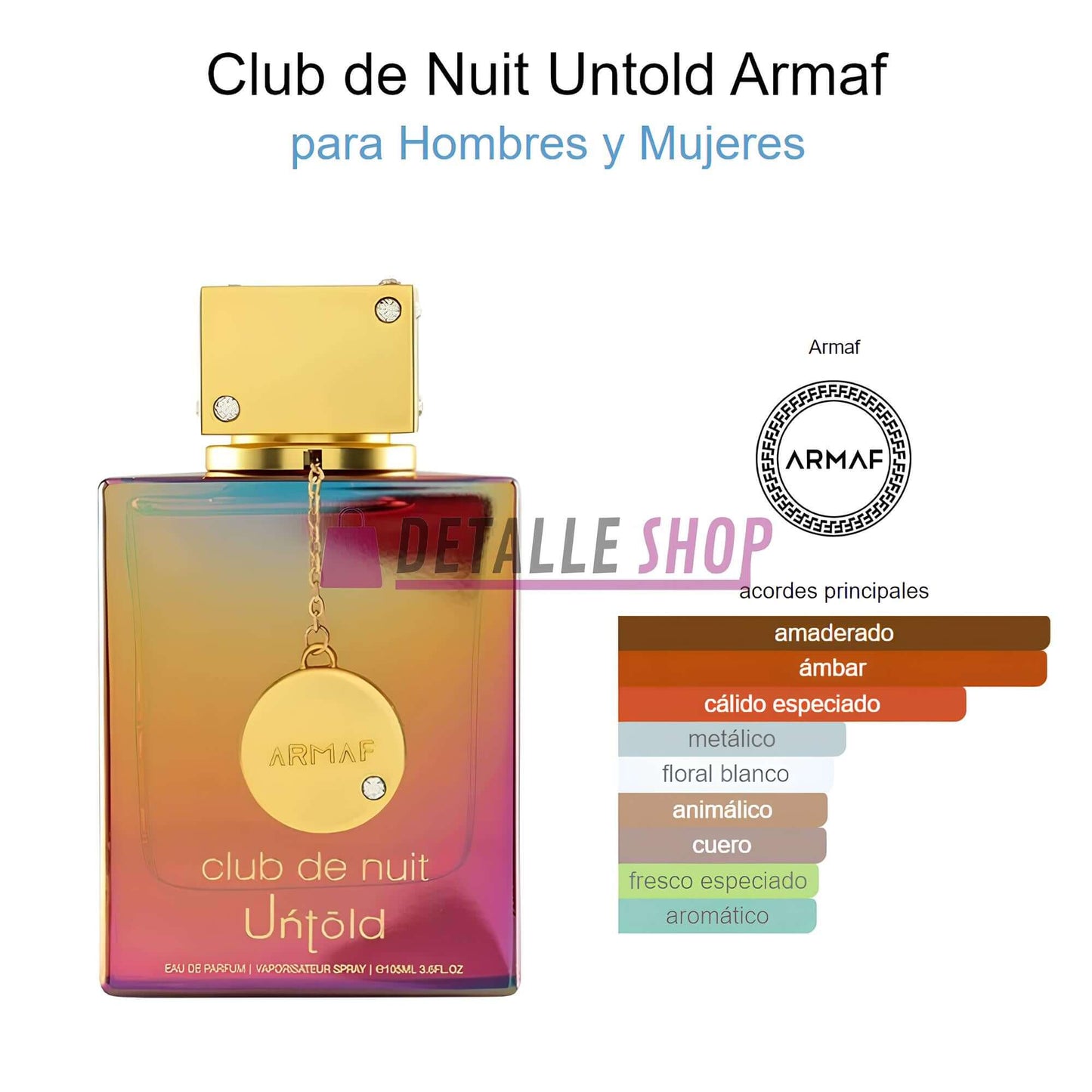 Club de Nuit Untold da Armaf Unissexo - 105ml