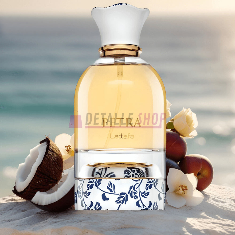 Lattafa Petra perfume para mujer con ron, ciruela y vainilla perfume frutal perfumeria arabe dubai oriental fragancia arabe dubai comprar online lorca murcia alicante barcelona madrid