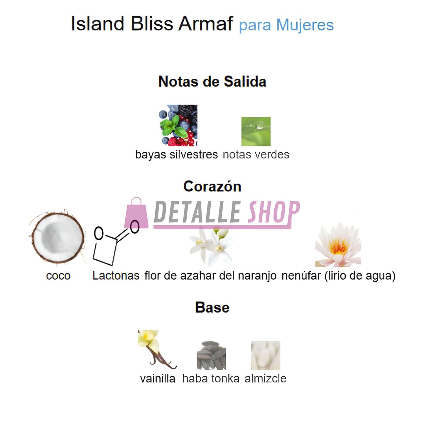 perfume Island Bliss Armaf para mujeres comprar online alicante valencia madrid lorca dubai al por mayor
