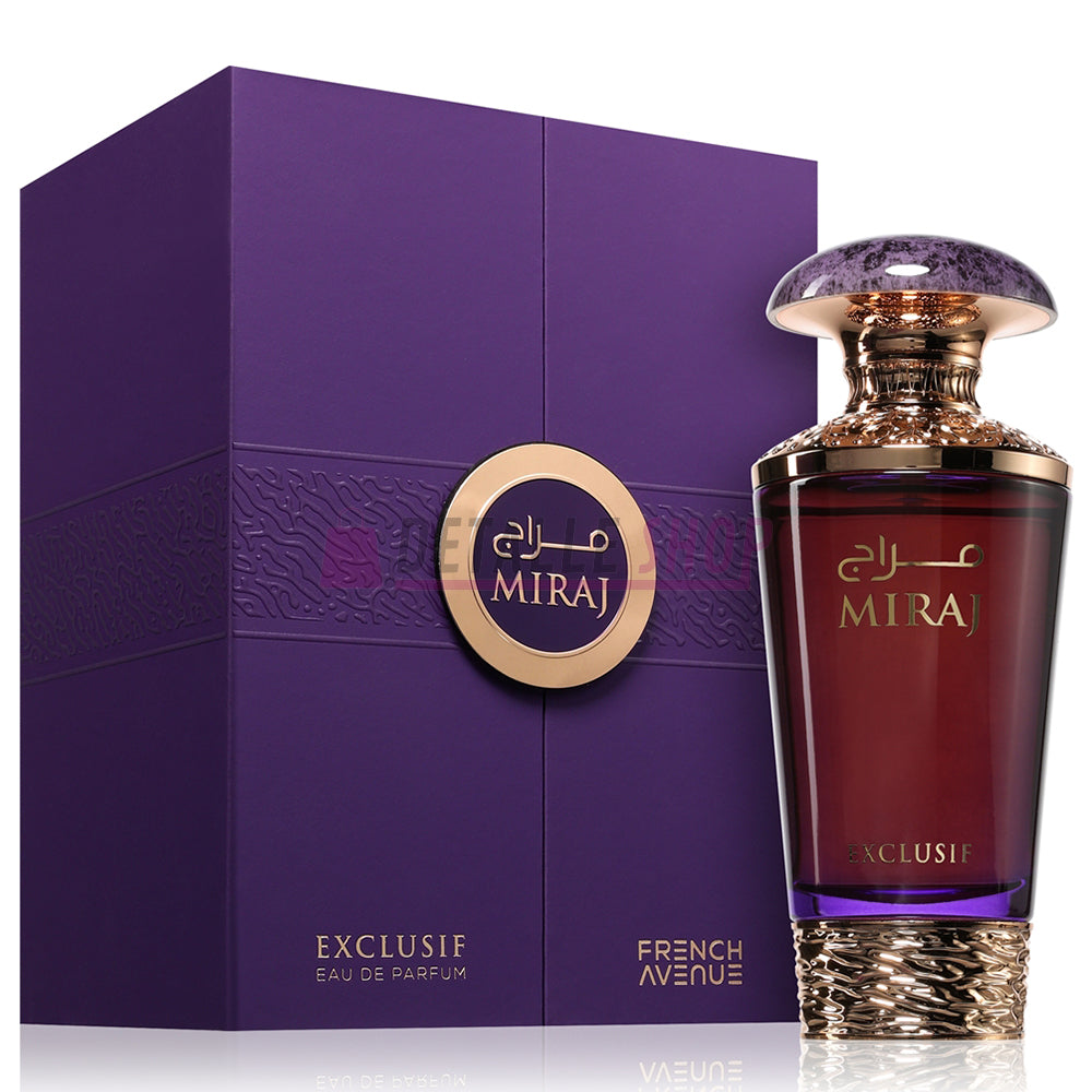 Perfume árabe Miraj Exclusif French Avenue para mujer, fragancia oriental elegante y lujosa. Comprar online en perfumería árabe.
