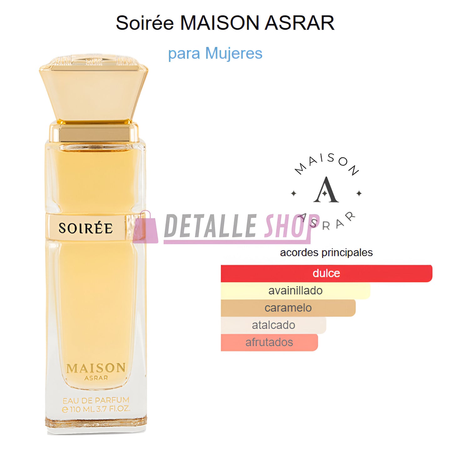 Perfume oriental duradero Soriée Maison Asrar mujer floral
