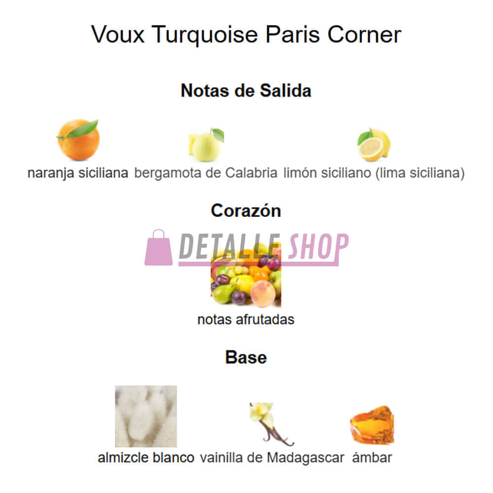 perfume de lujo para mujer Voux Turquoise Paris Corner comprar Voux Turquoise perfume femenino de Paris Corner