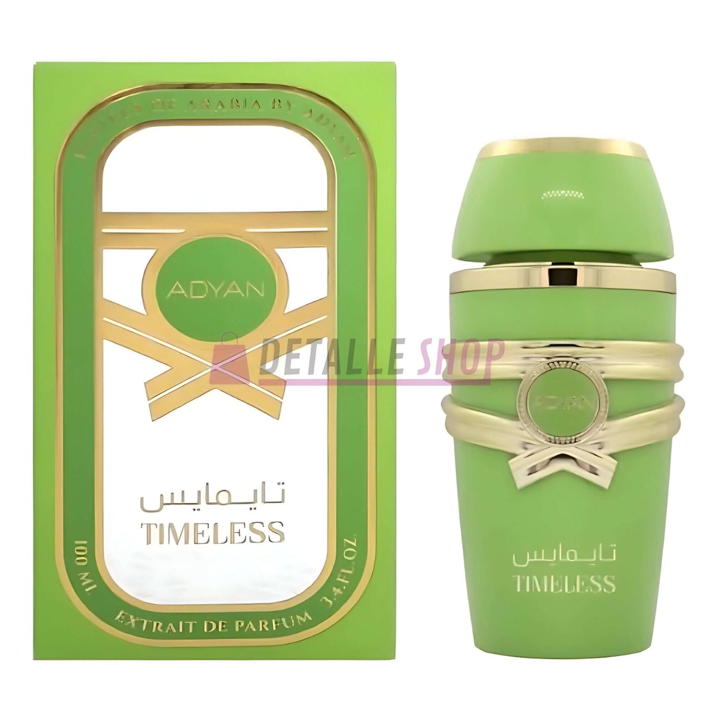 Timeless Pastels of Arabia by Adyan 100ml perfume bottle with green packaging and elegant design.