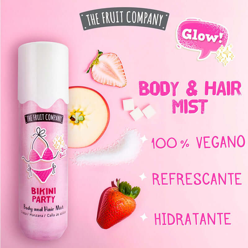 Hair & Body Mist Bikini Party Glitter The Fruit Company - 200 ml