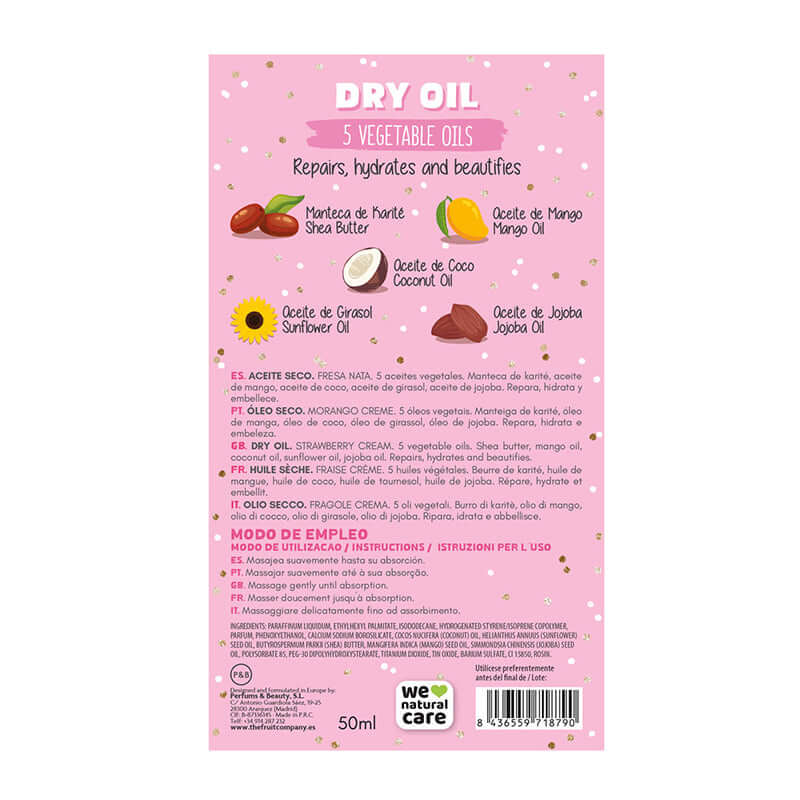 Dry Oil Glitter Fresa Nata The Fruit Company - 50 ml