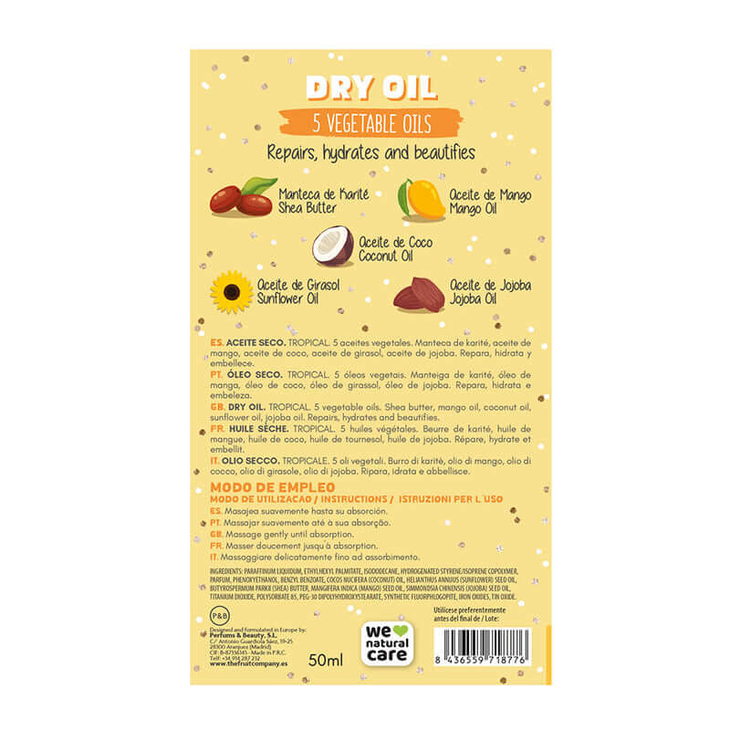 Dry Oil Glitter Tropical The Fruit Company - 50 ml
