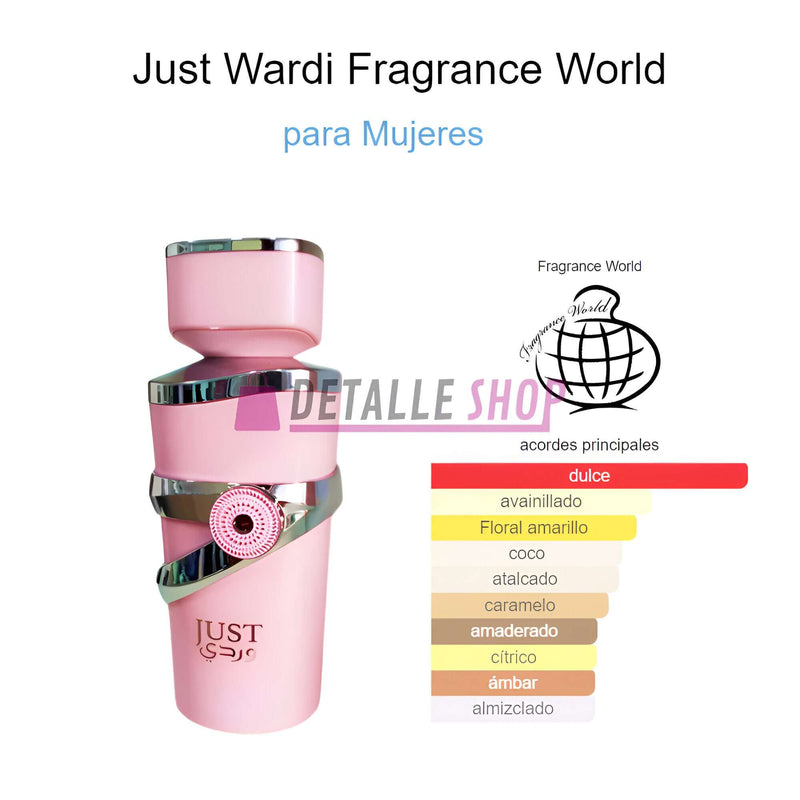 Just Ward de Fragrance World Mujer arabe elegante mujer oriental dubai lattafa detalle shop