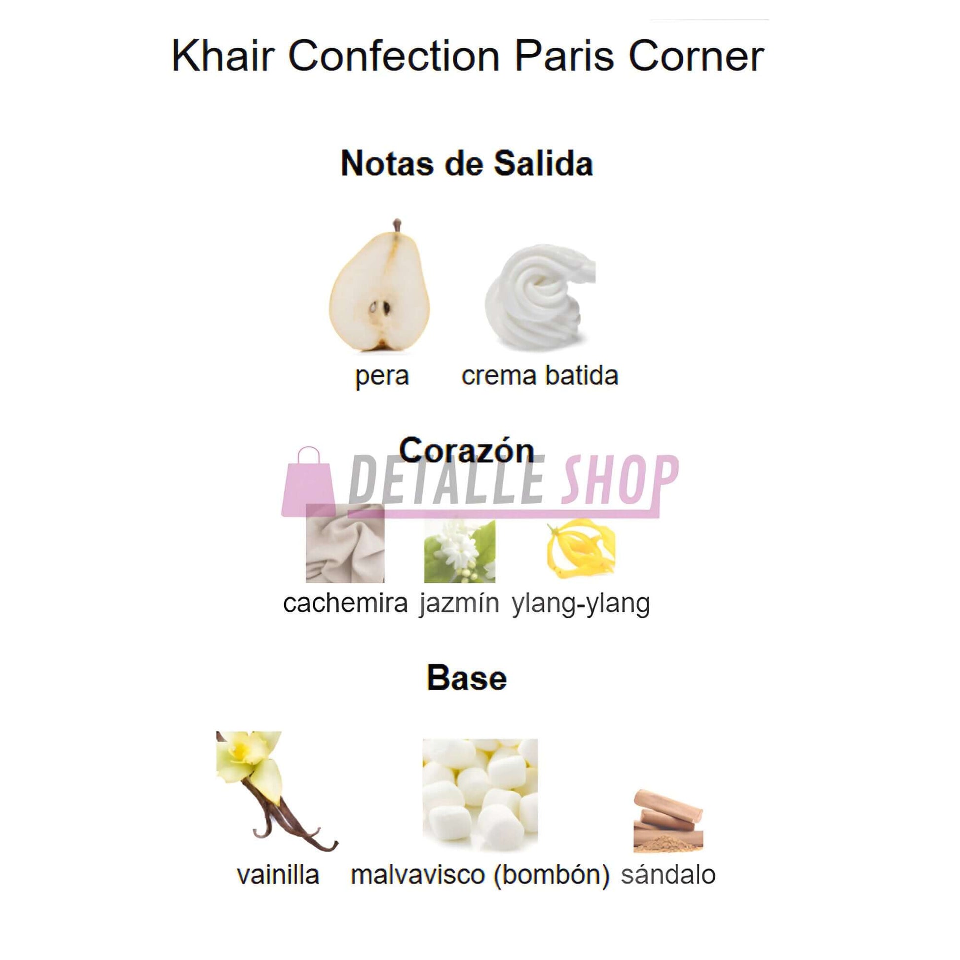   Fragancia Khair Confection Paris Corner notas de pera y crema batida Comprar Khair Confection perfume floral y afrutado online