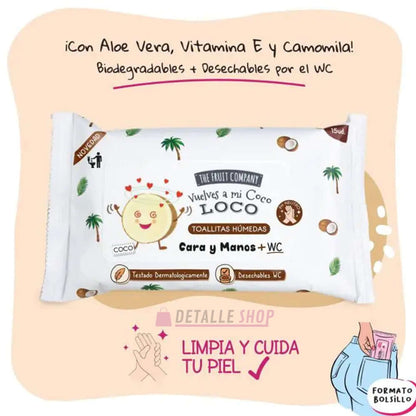 Toallitas Cara y Manos + Wc Coco - The Fruit Company