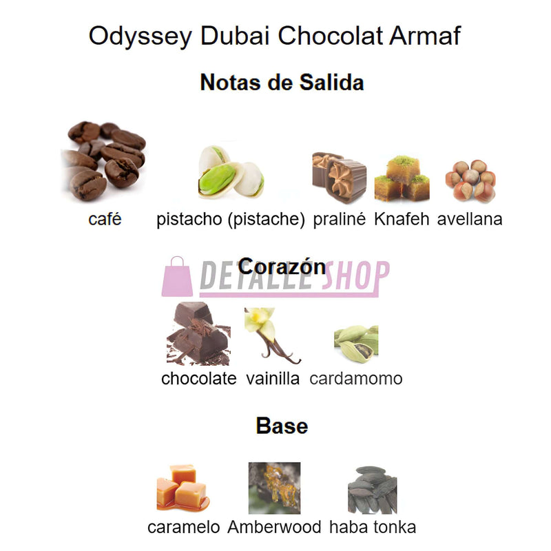 Armaf Dubai Chocolat Odyssey precio España perfume árabe dulce Dubai Chocolat Armaf comprar online notas olfativas lorca murcia alicante valencia madrid barcelona