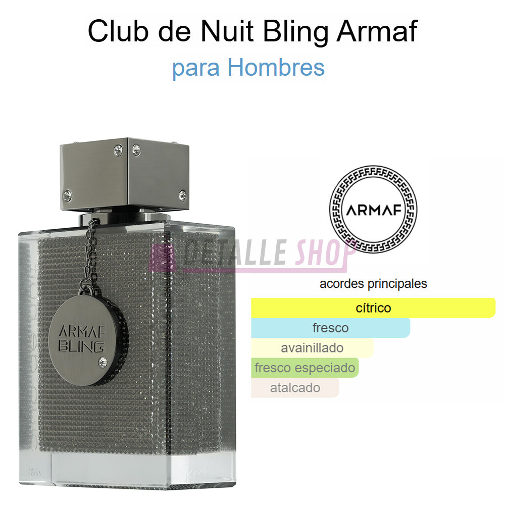 Perfume Club de Nuit Bling de Armaf fragancia duradera masculina