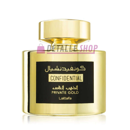 confidential private gold lattafa perfume árabe dubai