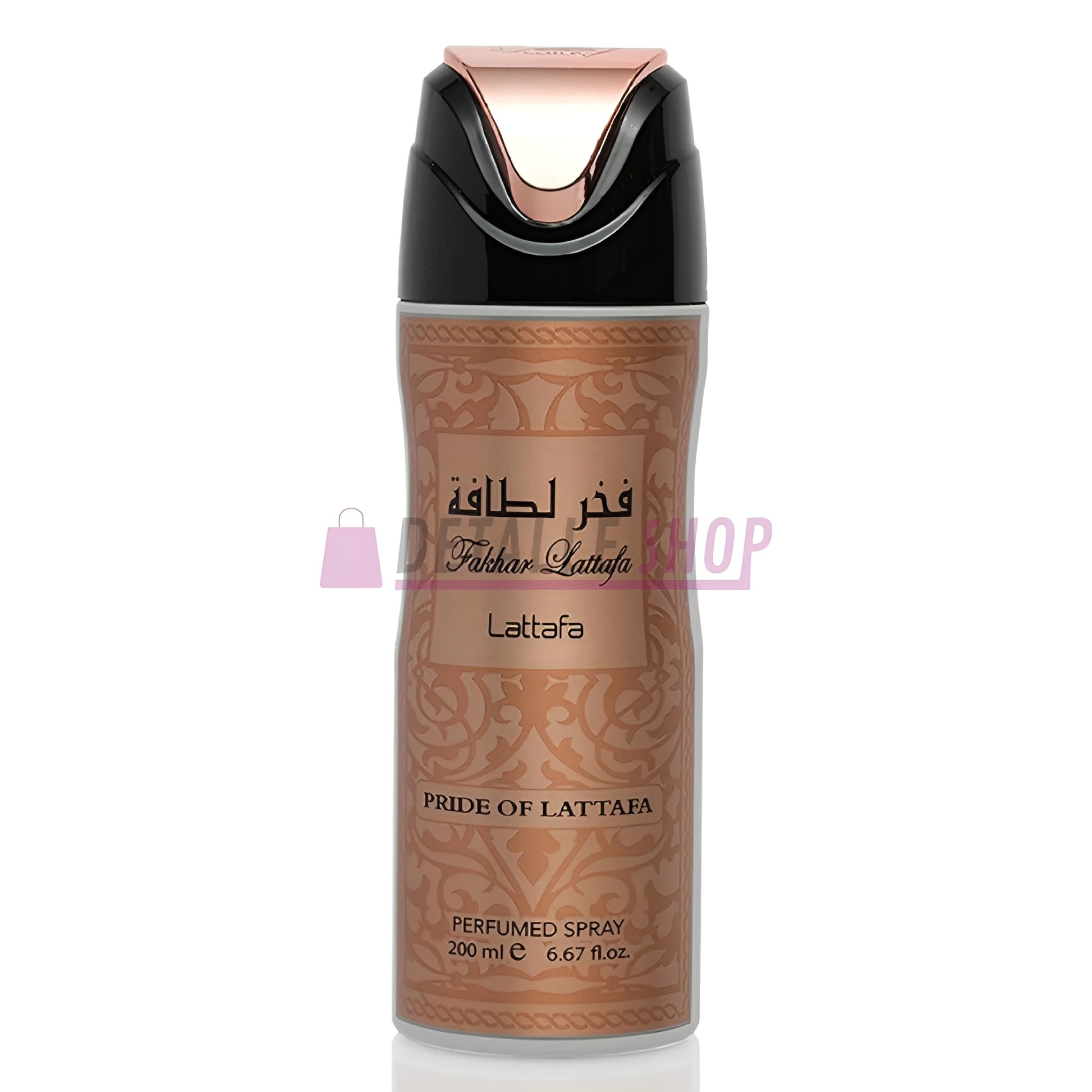 Desodorante femenino Fakhar Rose de Lattafa con aroma floral y afrutado de 200 ml