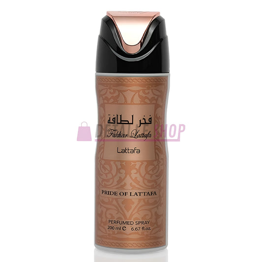 Desodorante femenino Fakhar Rose de Lattafa con aroma floral y afrutado de 200 ml