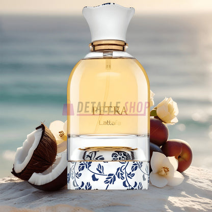Lattafa Petra perfume para mujer con ron, ciruela y vainilla perfume frutal perfumeria arabe dubai oriental fragancia arabe dubai comprar online lorca murcia alicante barcelona madrid 