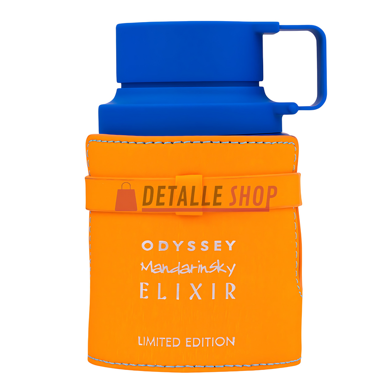 Fragancia masculina Armaf Sky Mandarin Elixir con notas cítricas y amaderadas frasco naranja fresco verano arabe hombre dubai lorca valencia madrid