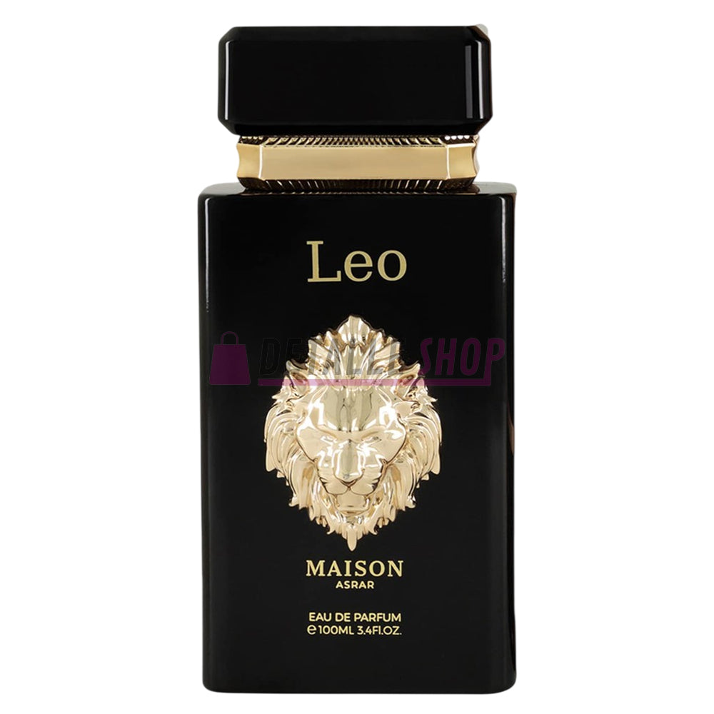 perfume Maison Asrar Leo, aroma potente y duradero botella perfume leon