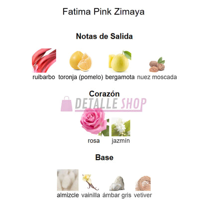 perfume floral notas zimaya fatima perfume arabe oriental dubai lattafa perfume arabe comprar reseñas cliente lorca