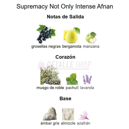 Perfume árabe Afnan Supremacy, comprar online, disponible en Valencia, Barcelona y Sevilla, aroma intenso y duradero.
