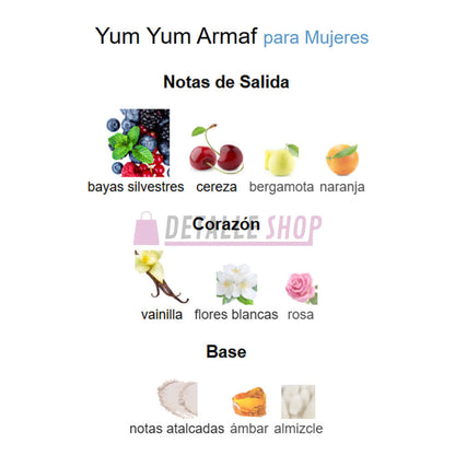 armaf yum yum perfume unboxing fotos notas perfume arabe dulce oriental lattafa dubai