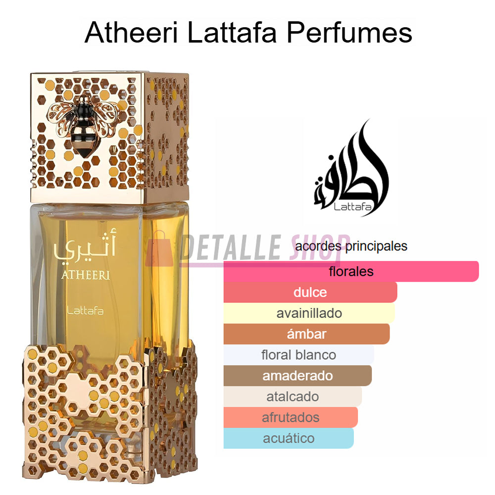 Perfume árabe para mujer Atheeri Lattafa, aroma exclusivo y duradero