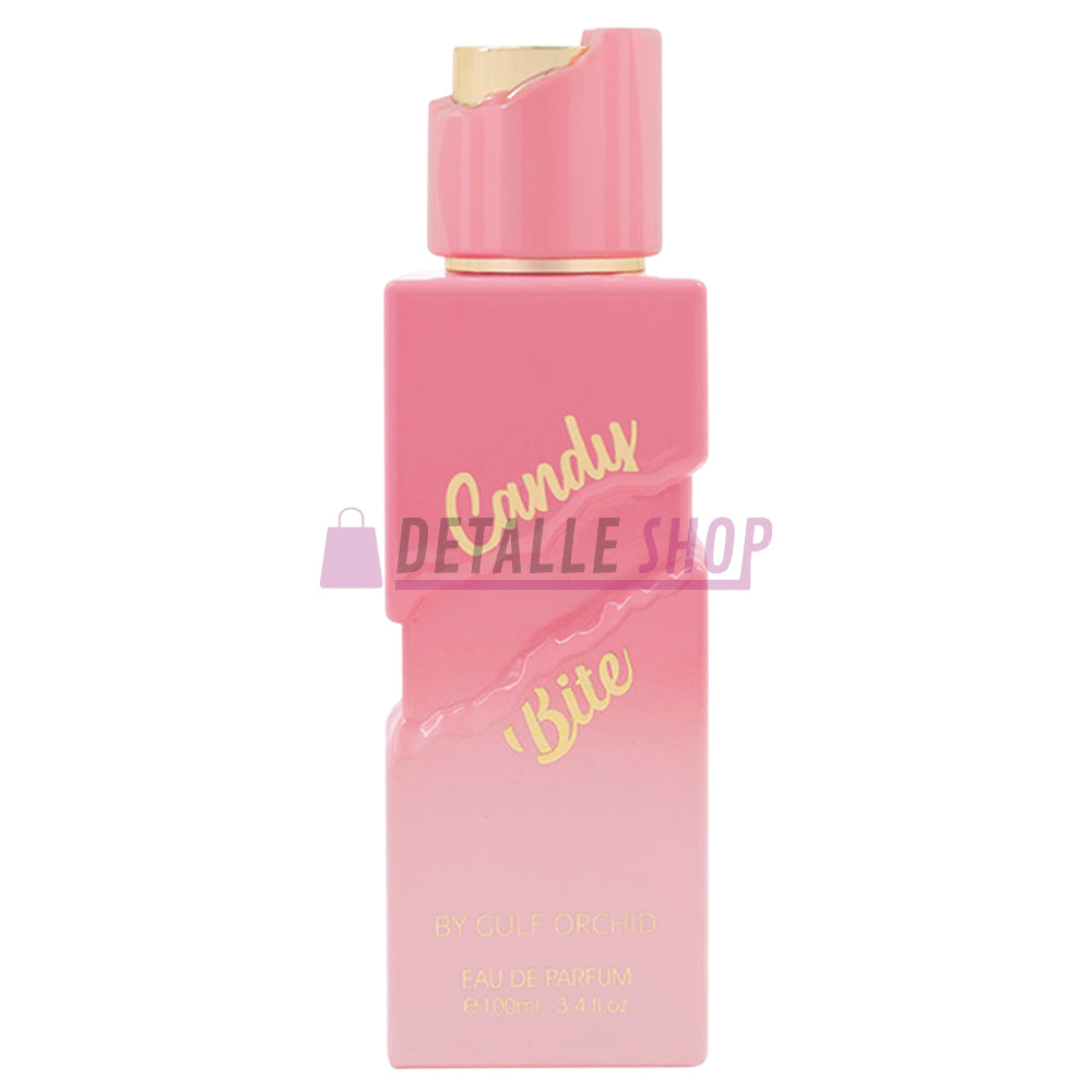 Perfumería árabe oriental Candy Bite Gulf Orchid, perfume femenino gourmand con notas dulces, comprar barato en Madrid y Alicante.