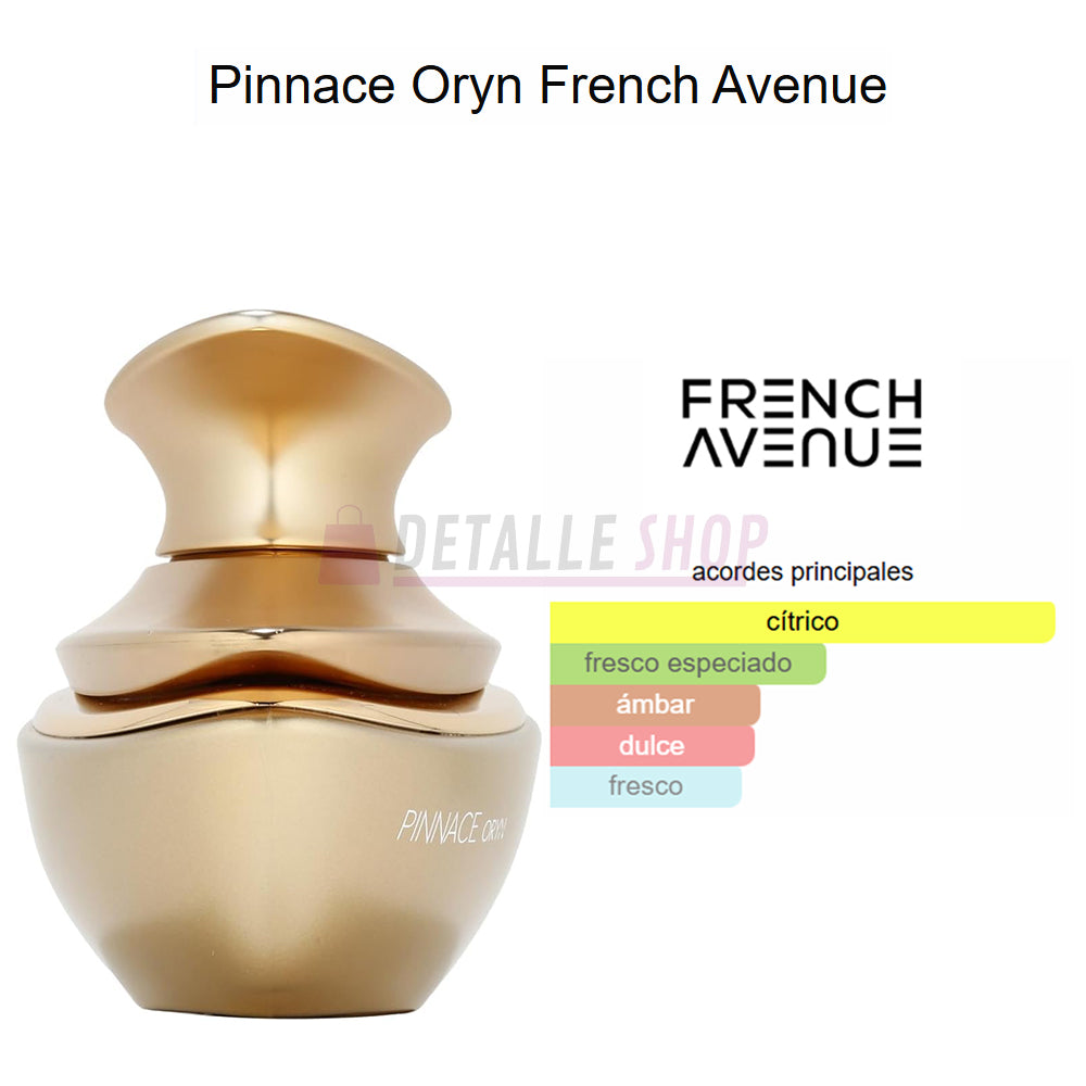 Perfumería árabe en Madrid, perfume árabe de lujo Pinnace Oryn French Avenue para mujer con notas orientales y elegantes