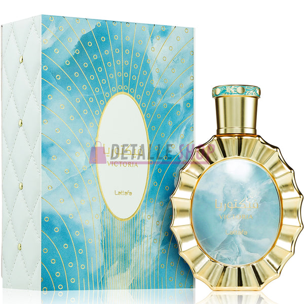 Perfume árabe femenino Victoria de Lattafa con aroma avainillado y cítrico, fresco y elegante para verano, con proyección y larga duración comprar online lorca murcia alicante valencia madrid barcelona malaga sevilla
