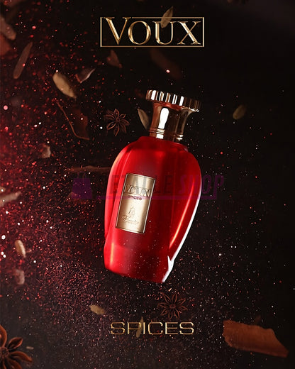 Ingredientes del perfume Voux Spices de Paris Corner con especias orientales y maderas cálidas