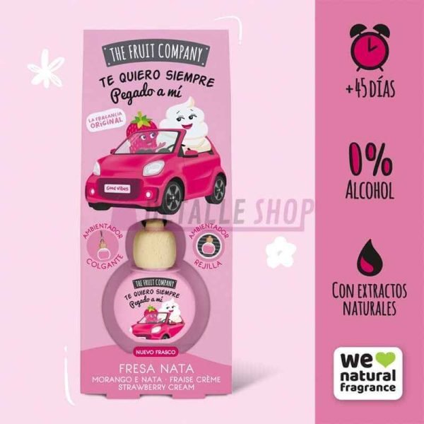 Ambientador coche de Fresa y Nata - The Fruit Company