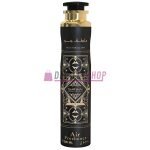 Badee Al Oud (Oud For Glory) air freshener by Lattafa, 300ml bottle design, oriental fragrance for luxury home ambiance.