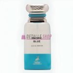 Pacific Blue de Maison Alhambra 80ml Eau de Parfum bottle with a sleek design and refreshing citrus scent.