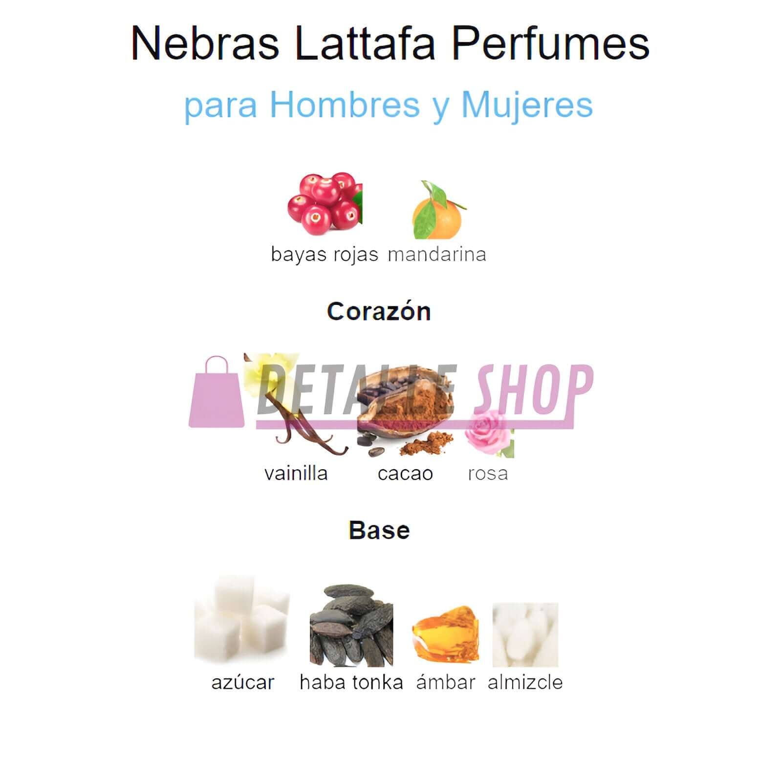 Nebras perfume arabe lattafa perfume oriental dulce arabic parfum fragancia arabe yara maison alhambra armaf
