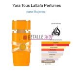 Yara tous lattafa perfume arabe dubai lattafa detalle shop dubai esencia perfumes murcia