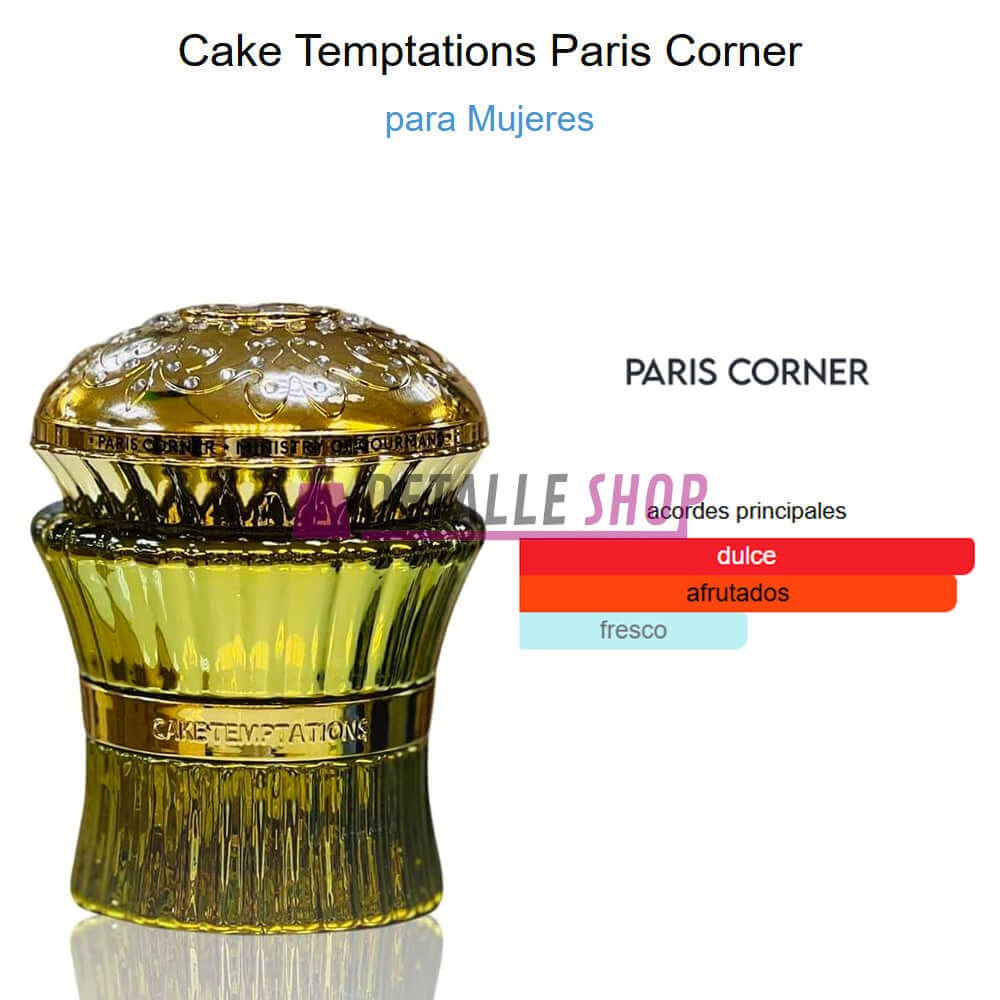 Cake Temptations de Paris Corner - 100ml - Imagen 3