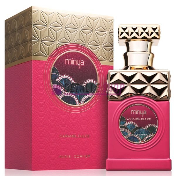Minya Dulce Caramel de Paris Corner, perfume árabe femenino, larga duración, ideal como regalo de Navidad, disponible en Murcia, Alicante y Málaga.