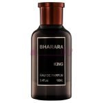 King Bharara botella perfume masculino con notas citricasy afrutada, duración larga y estilo sofisticado.
