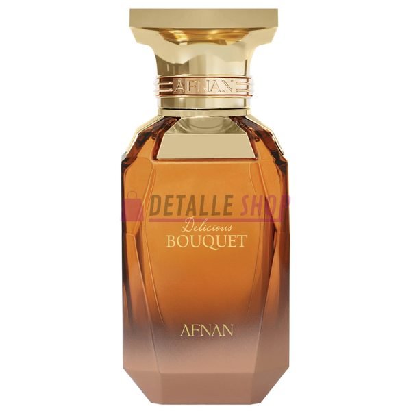 Nuevo perfume Delicious Bouquet de Afnan con ámbar y notas olfativas únicas. Descubre cómo huele y cómpralo online en Valencia, Alicante y Madrid.