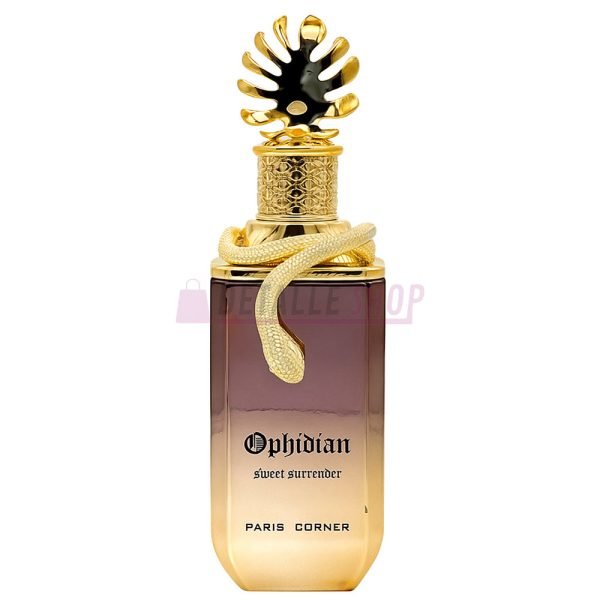 Botella del perfume Ophidian Sweet Surrender de Paris Corner, diseño elegante para fragancia oriental.