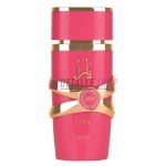 Yara Candy de Lattafa 100ml perfume bottle, vibrant pink design, sweet and playful fragrance with fruity and floral notes.