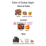 Packaging exclusivo del perfume árabe Elixir of Dubai de Sapil para mujeres y hombres unisex comprar online