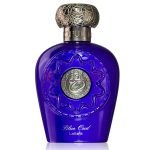 Perfume árabe Blue Oud de Lattafa Eau de Parfum, aroma oriental amaderado de larga duración.